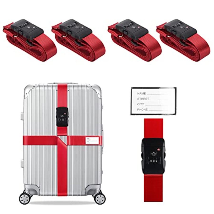 Travel Lock Tsa Approved - Cross Luggage Straps Set TSA Approved