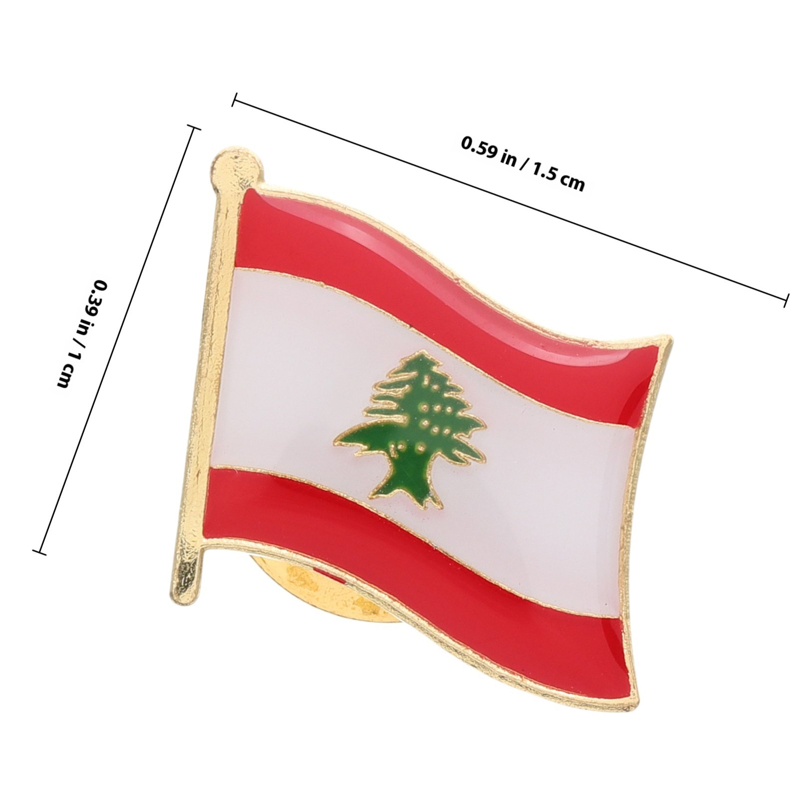 2Pcs Lebanon Flag Metal Lapel  - Travel Accessories Lebanon recensione e prezzo