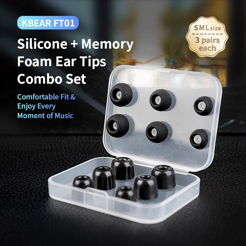 KBEAR FT01 Silicone + Memory F - Earplug Set Foam recensione e prezzo