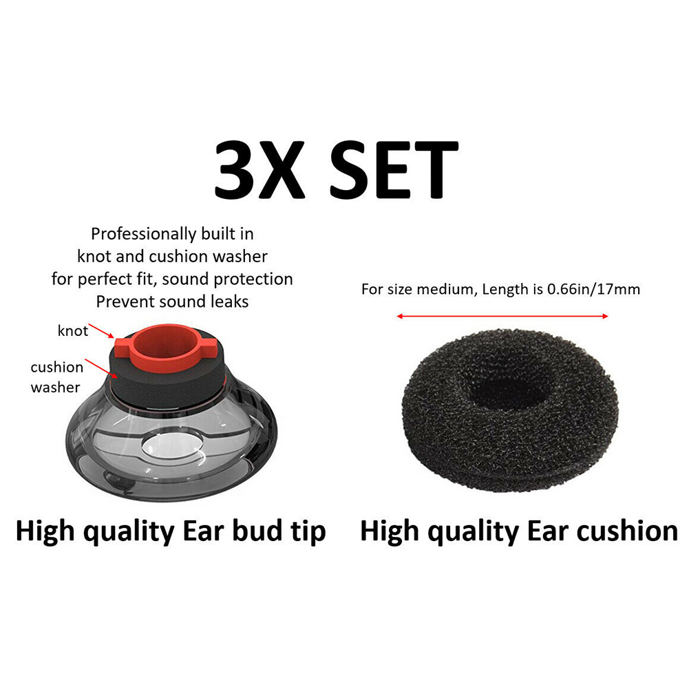 6pcs Replacement Memory Foam E - Earplug Set Foam recensione e prezzo