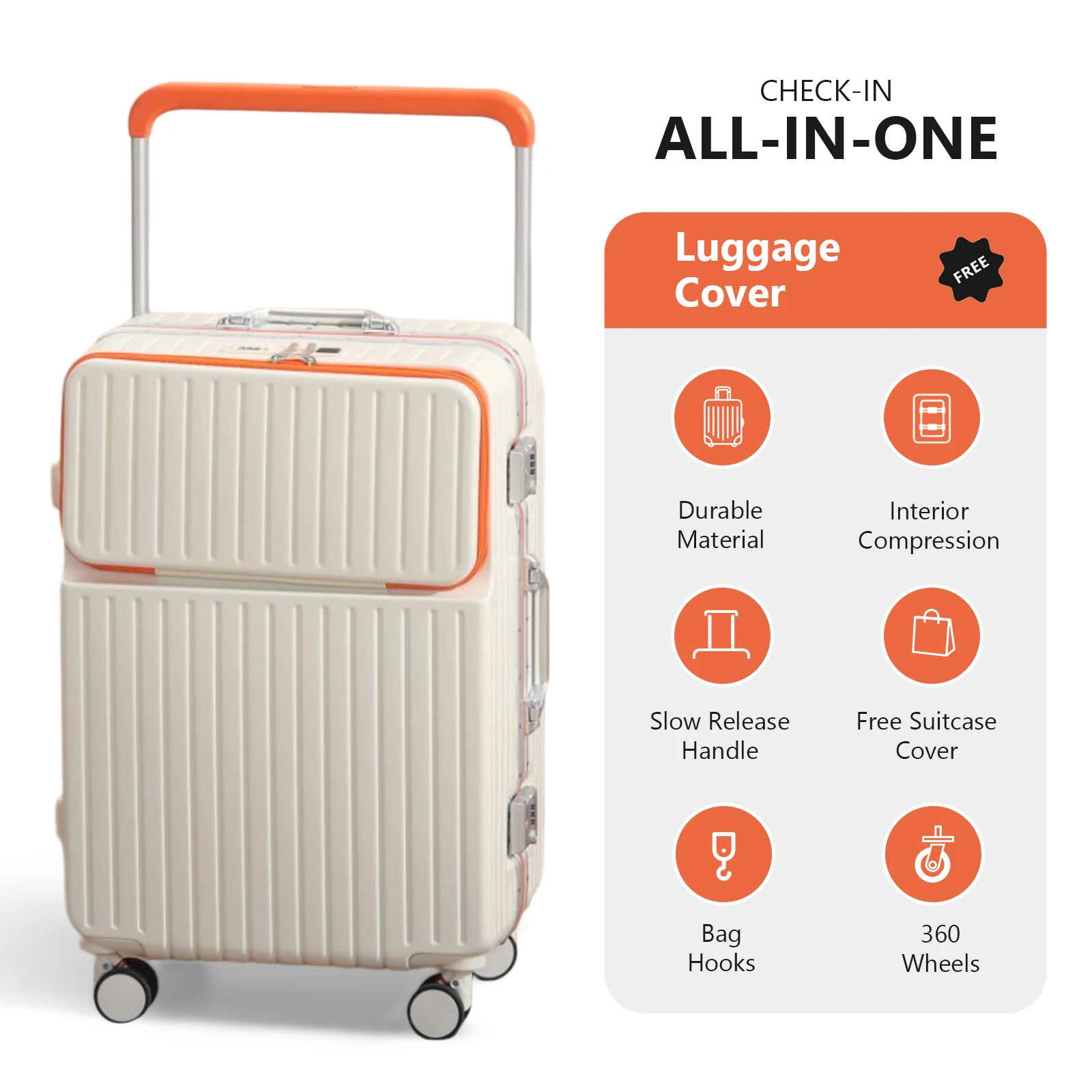 Wide-Handle Travel Suitcase Al - Travel Lock Tsa Approved recensione e prezzo