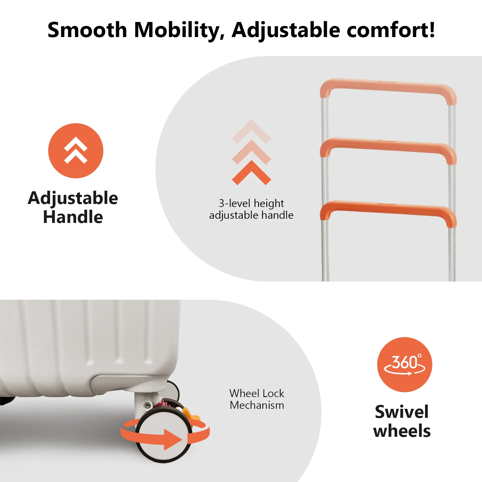 Wide-Handle Travel Suitcase Al - Travel Lock Tsa Approved recensione e prezzo