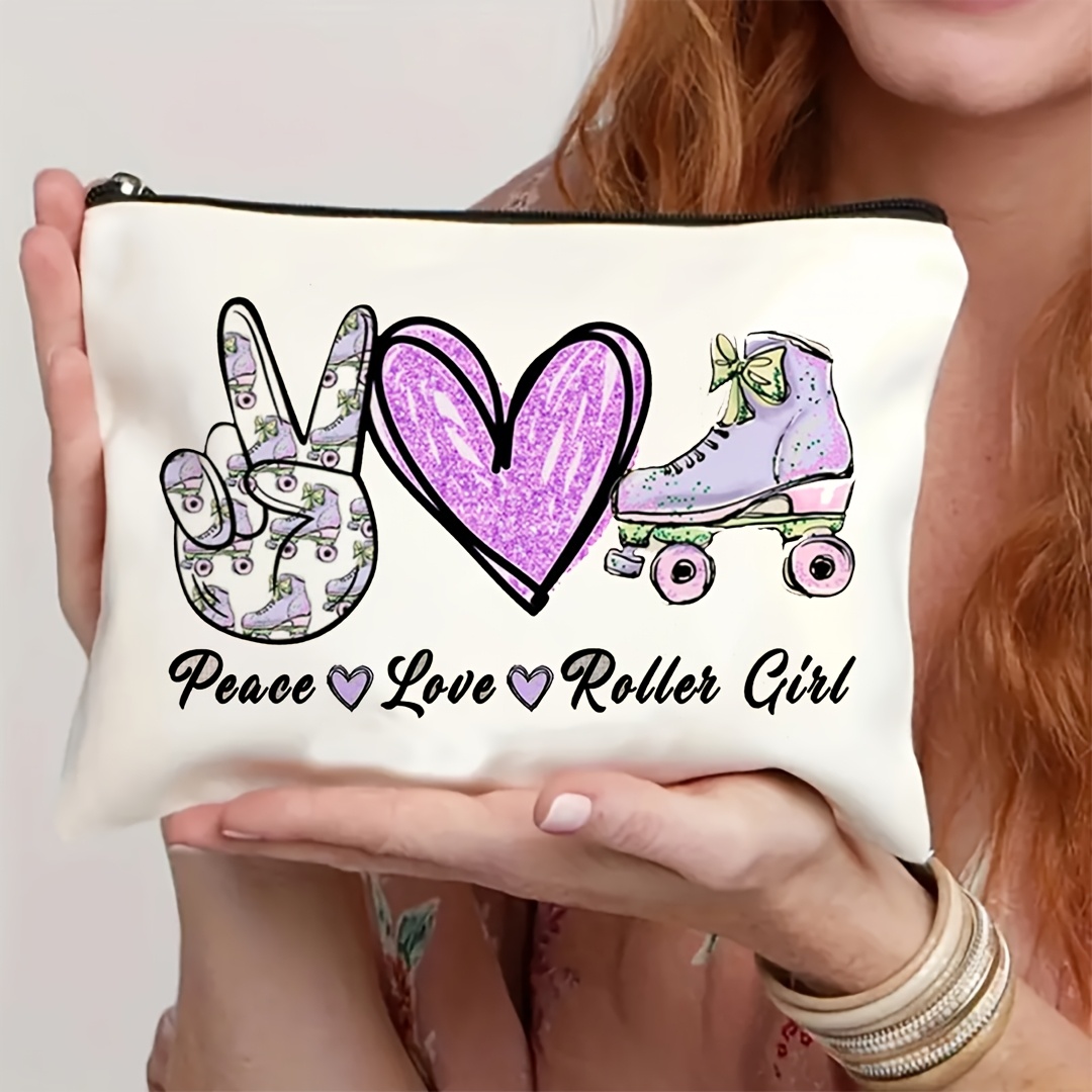 1Pc Peace, Love & Roller Skati - Travel Accessories Girls recensione e prezzo