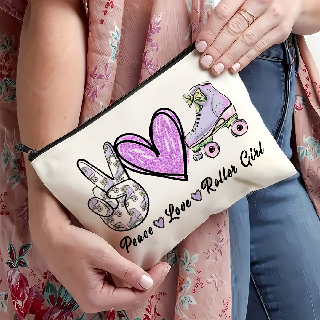 1Pc Peace, Love & Roller Skati - Travel Accessories Girls recensione e prezzo