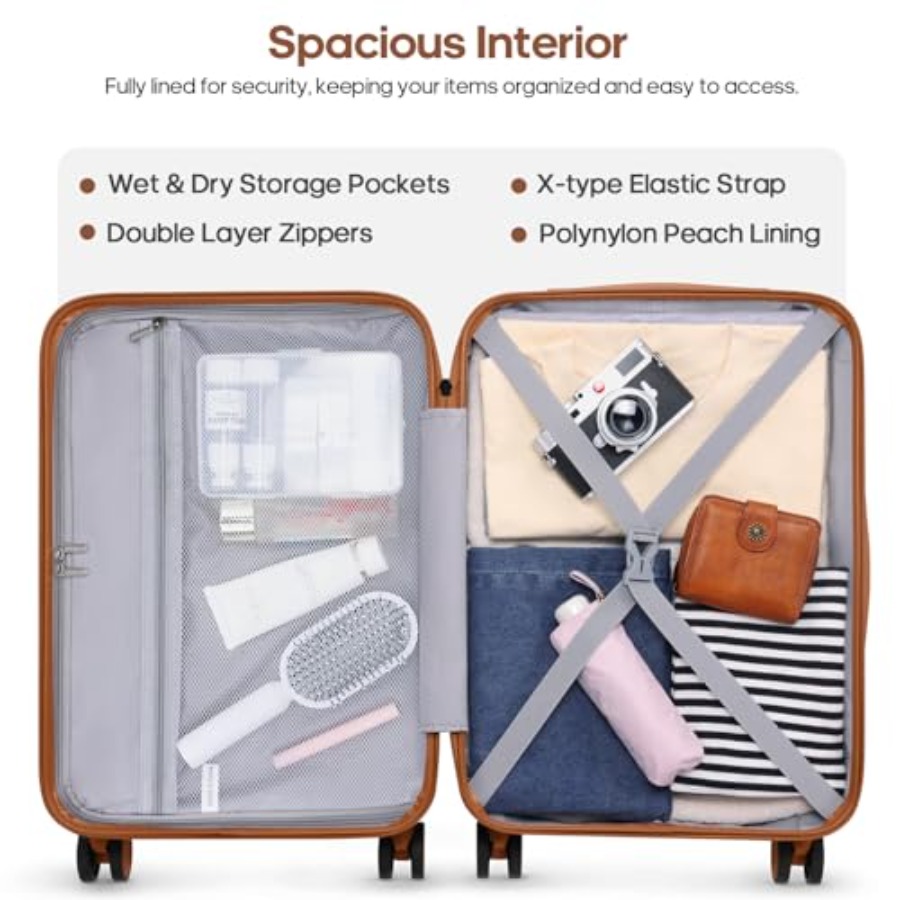 Luggage Set with Backpack, Pol - Travel Lock Tsa Approved recensione e prezzo