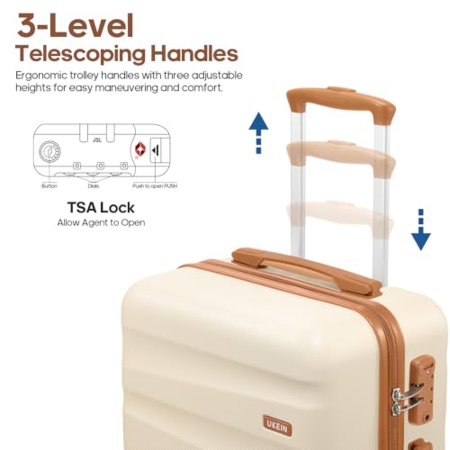 Luggage Set with Backpack, Pol - Travel Lock Tsa Approved recensione e prezzo