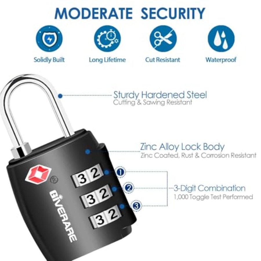 TSA Approved Travel Luggage Lo - Travel Lock Tsa Approved recensione e prezzo