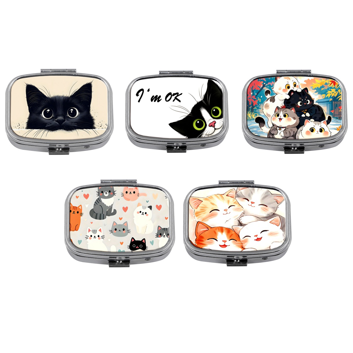 Cute Cat Pill Box 2-Compartmen - Travel Accessories For Japan recensione e prezzo