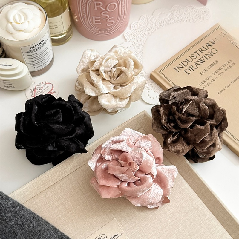 Ins Velvet Rose Hair Claw Clip - Travel Accessories Girls recensione e prezzo