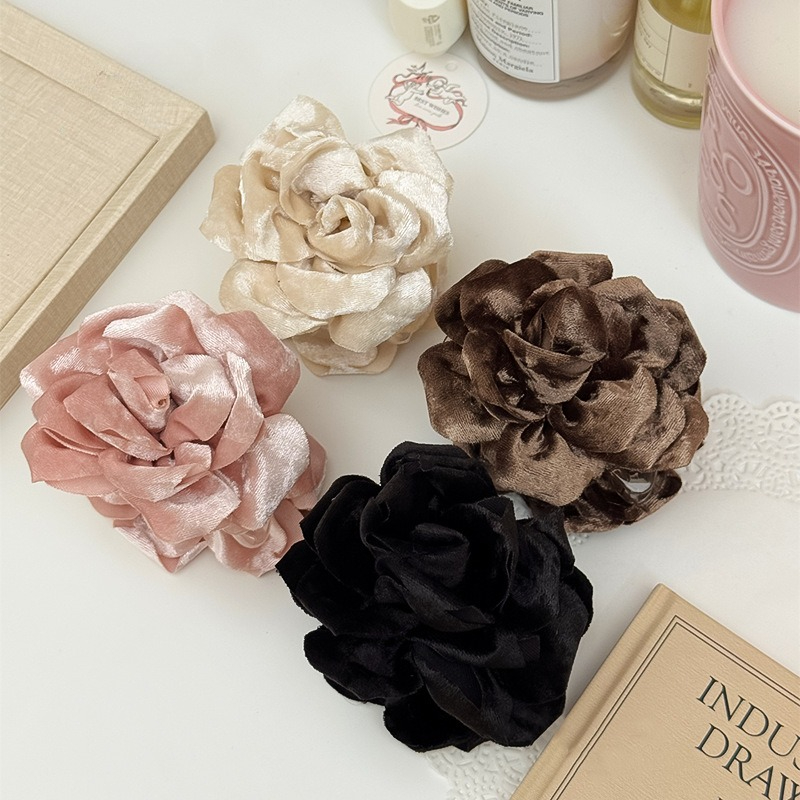 Ins Velvet Rose Hair Claw Clip - Travel Accessories Girls recensione e prezzo