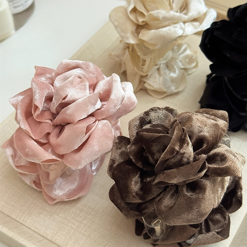 Ins Velvet Rose Hair Claw Clip - Travel Accessories Girls recensione e prezzo